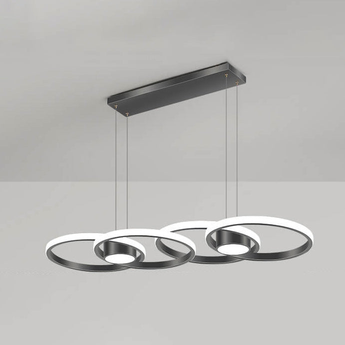 Lustre à LED de conception de combinaison de cercle minimaliste moderne 