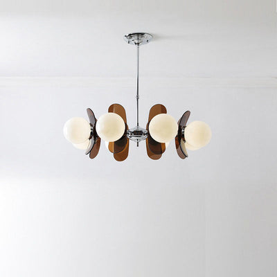Moderner Mid-Century Acryl Magic Bean Glasschirm 3/5/6/8-Licht Kronleuchter für Wohnzimmer