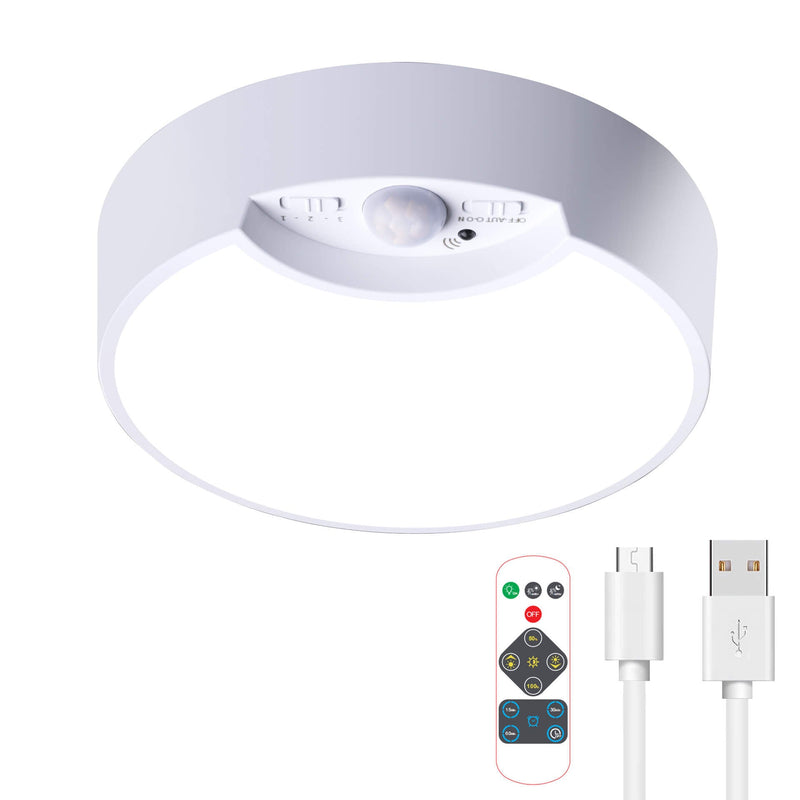 Simple Sensor White Round Acrylic LED Flush Mount Ceiling Light