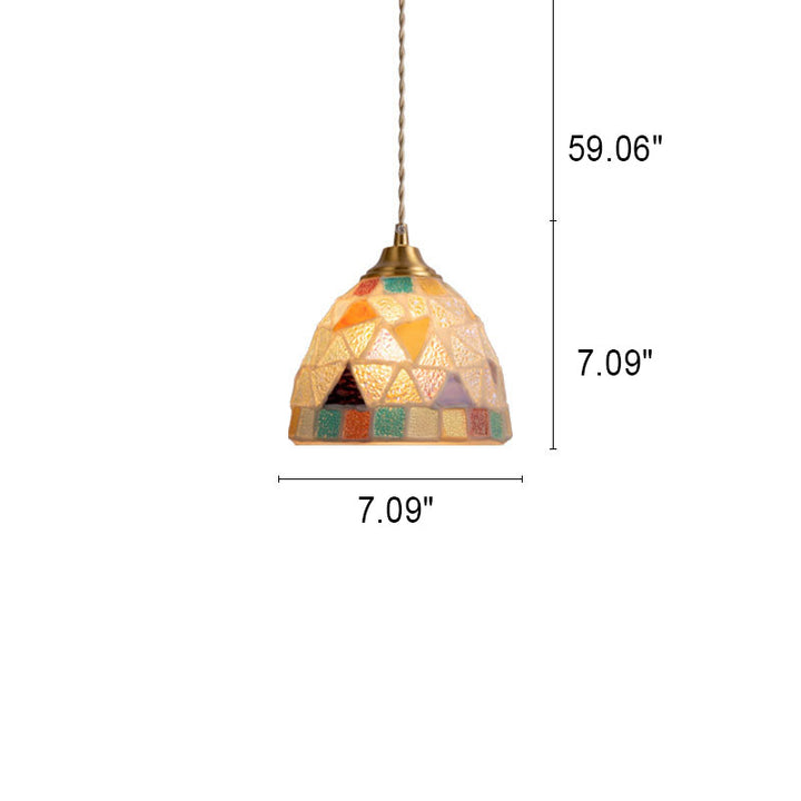 Nordic Vintage Colorful Shell 1-Licht Pendelleuchte 