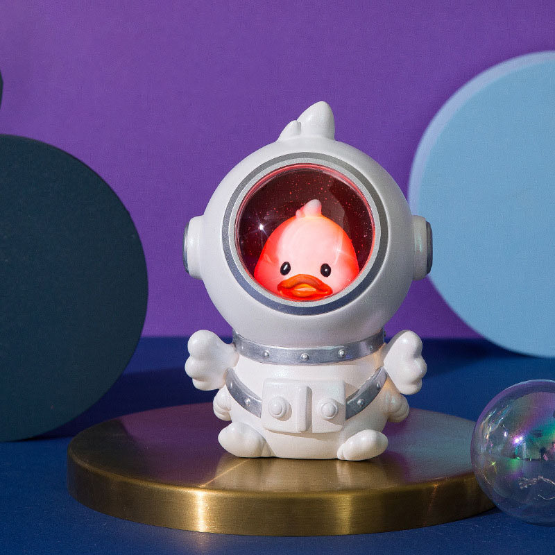 Modern Creative Astronaut Rabbit Duck Resin LED Night Light Table Lamp