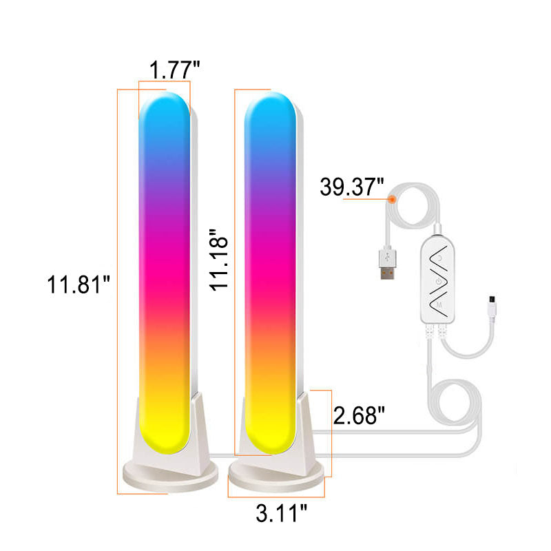 عمود إبداعي خداع مصباح طاولة محيط LED بلوتوث RGB 