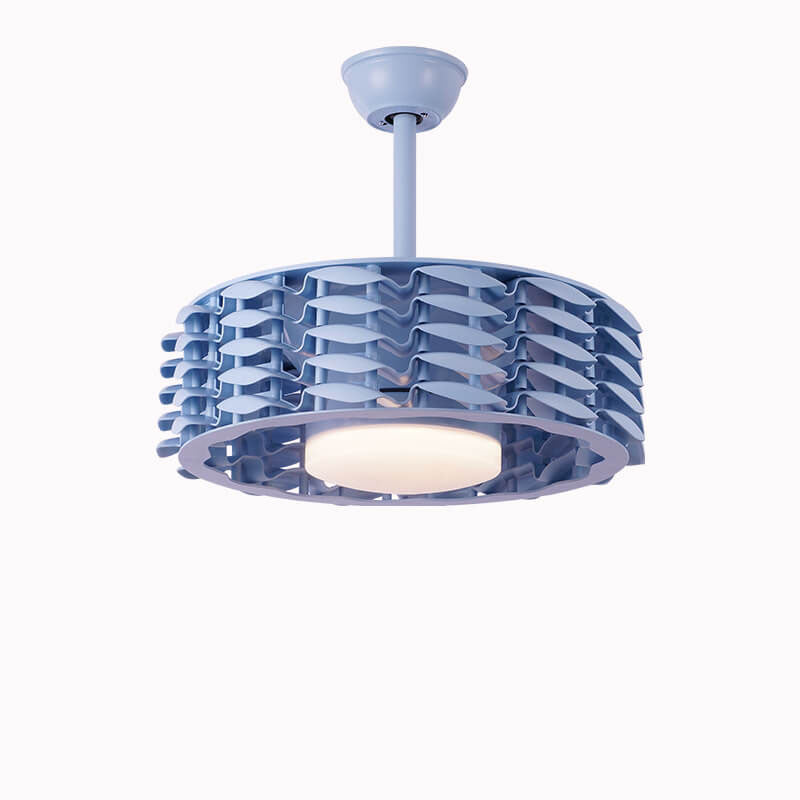 Modern Minimalist Hardware Cylinder LED Downrods Ceiling Fan Light