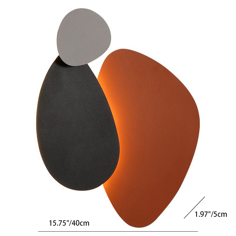 Contemporary Scandinavian Geometric Iron Round Plate Combination LED Wall Sconce Lamp For Bedroom