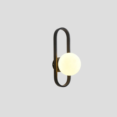 Nordic Simple Oval Ring Design 1-Light Wall Sconce Lamp