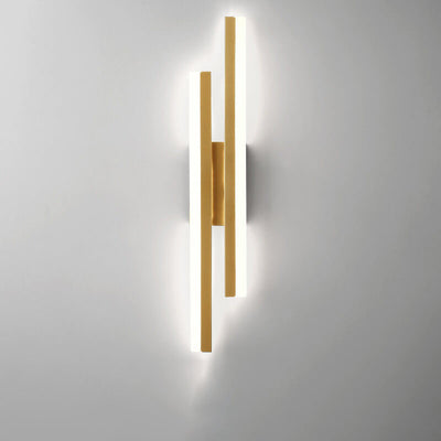 Moderne minimalistische Linien LED-Wandleuchte aus Eisen-Acryl 