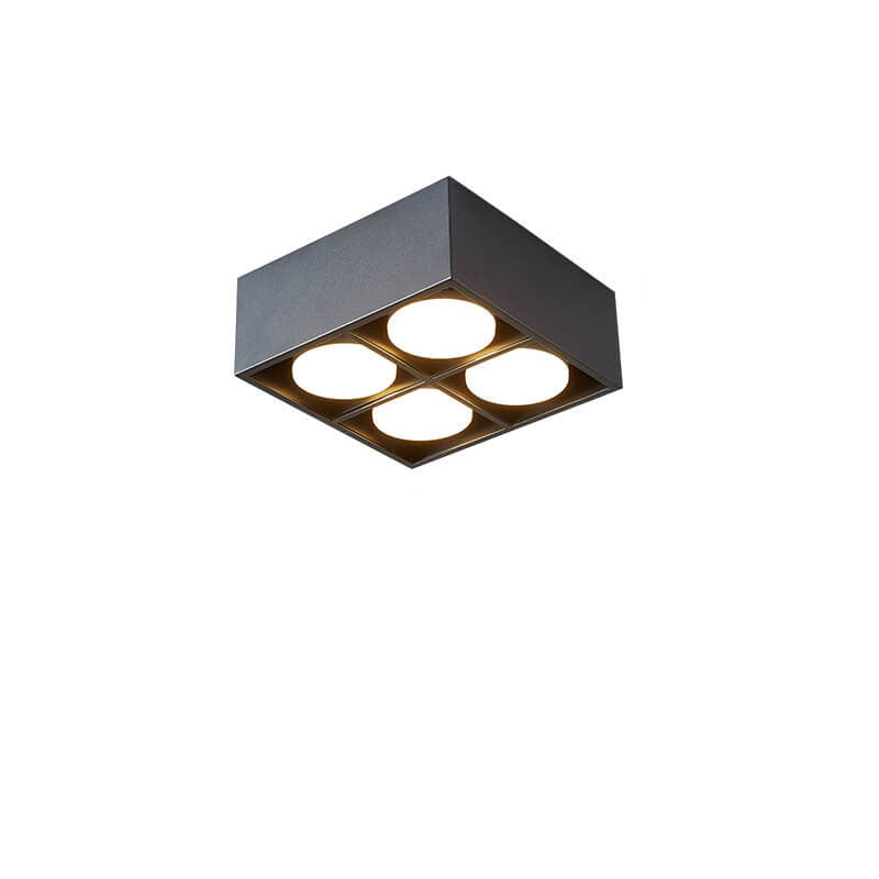 Minimalistischer quadratischer Kastenstrahler aus Eisen LED-Deckenleuchte zur bündigen Montage 