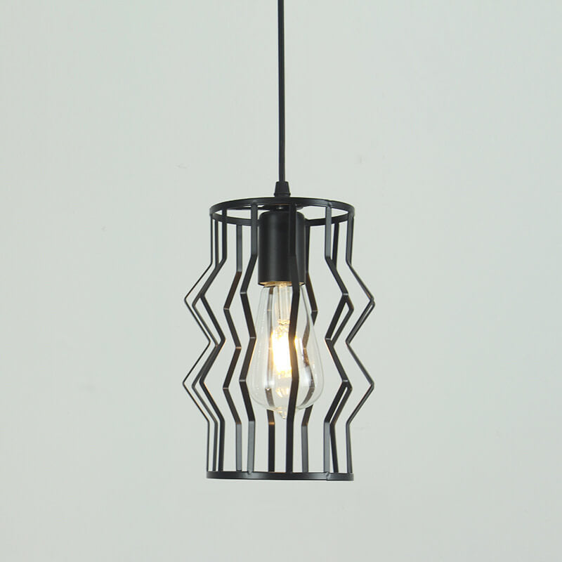 Retro Industrial Iron Creative Hollow Design 1-Light Pendant Light