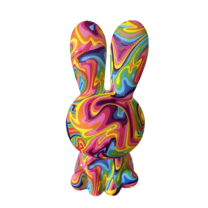 Creative Painted 3D Printed Rainbow Rabbit LED Night Light Table Lamp