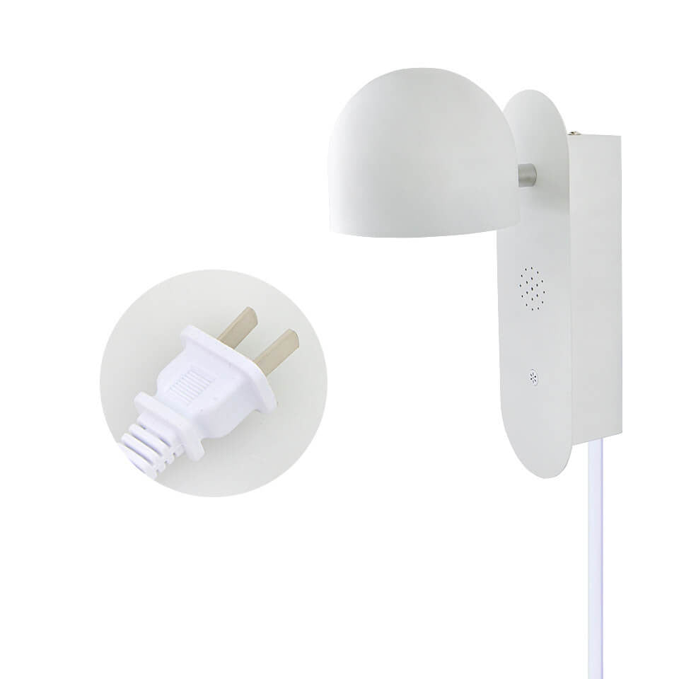 Lampe murale LED en acrylique avec contrôle vocal et tête ronde de couleur unie moderne 