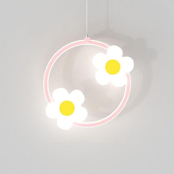 Moderne Einfachheit Runde Rechteckige Blumen Eisen Acryl LED Pendelleuchte Für Schlafzimmer 