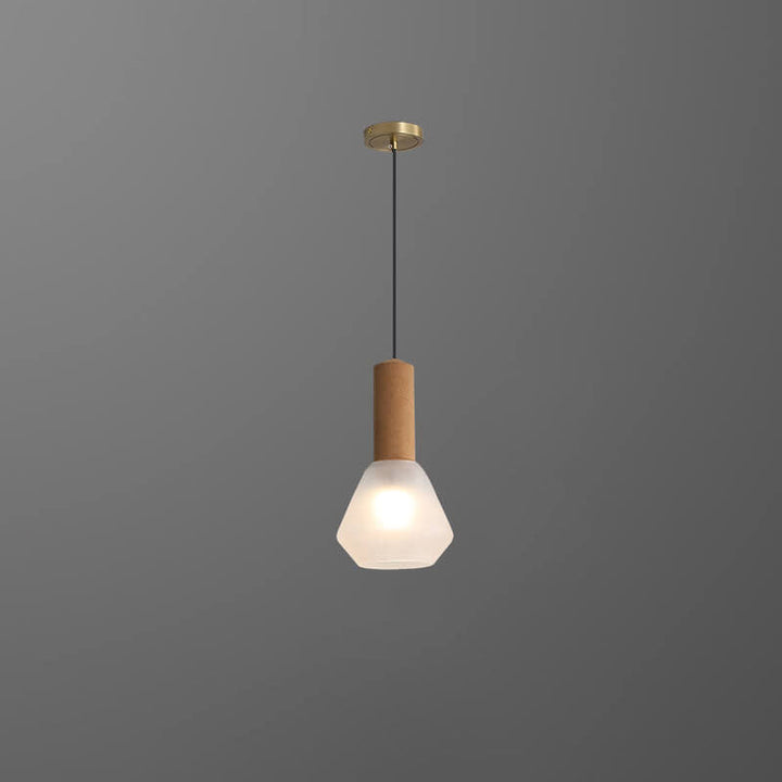 Modern Luxury Copper Glass Jar 1-Light Pendant Light