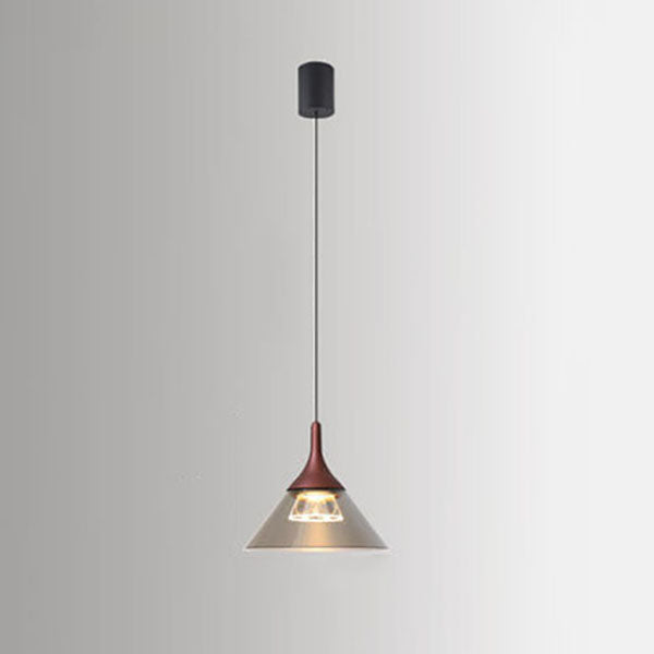 Cono Creativo Nórdico Lámpara Colgante LED de Aluminio y Acrílico 
