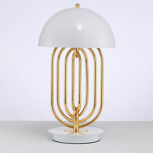 Lampe de table rotative de luxe en métal et aluminium à 2 lumières de lumière moderne 