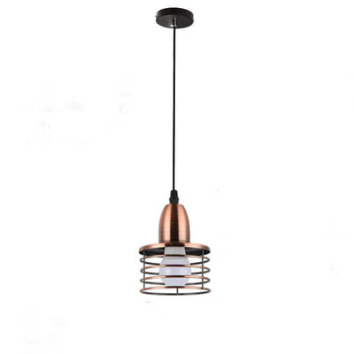 Industrial Vintage Iron Spring 1-Light Pendant Light