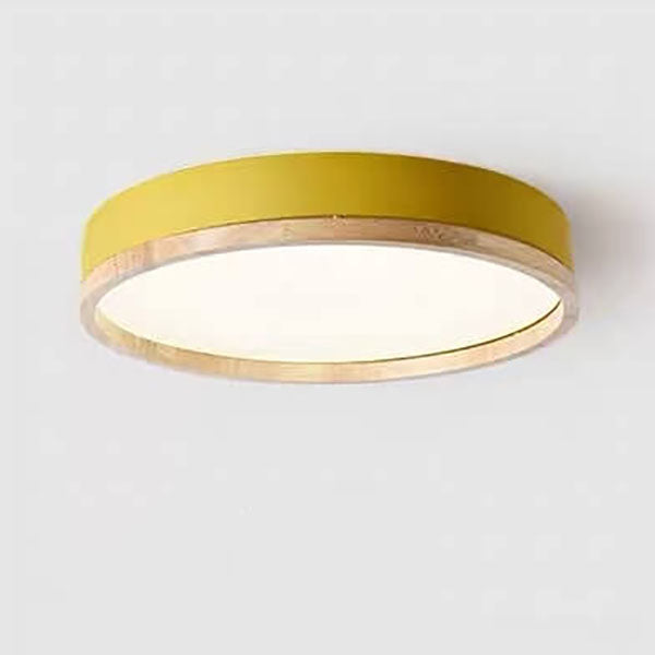 Simple Macaron Round Acrylic LED Flush Mount Ceiling Light