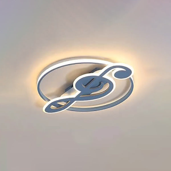 Plafonnier LED encastré avec notes de musique créatives nordiques 