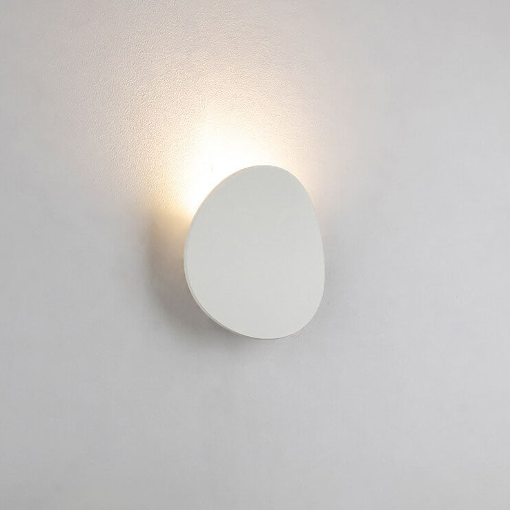 Applique murale minimaliste ronde à 1 lumière LED pour intérieur et extérieur 