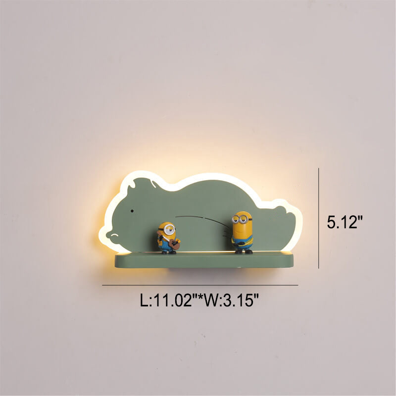 Kindliche kreative LED-Wandleuchte mit Cartoon-Muster 