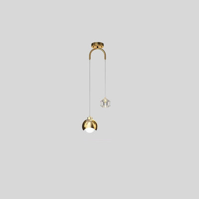 Style européen lumière luxe fer laiton LED île lumière lustre 