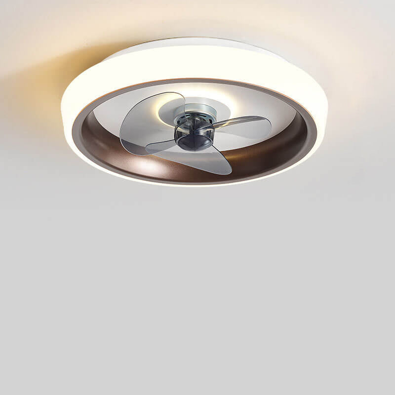 Simple Modern Acrylic Lightweight LED Flush Mount Fan Light