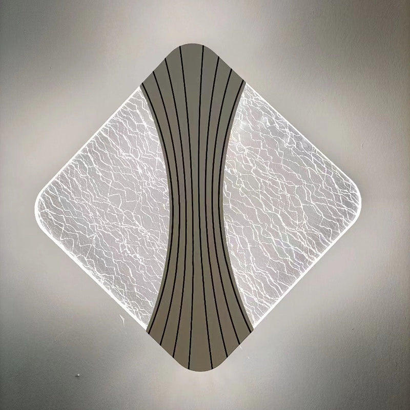 Applique Murale LED en Acrylique avec Matériel en Diamant Rond Minimaliste Moderne pour Chambre 