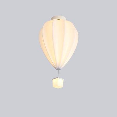 Cartoon Creative PE Hot Air Balloon LED Semi-Flush Mount Ceiling Light