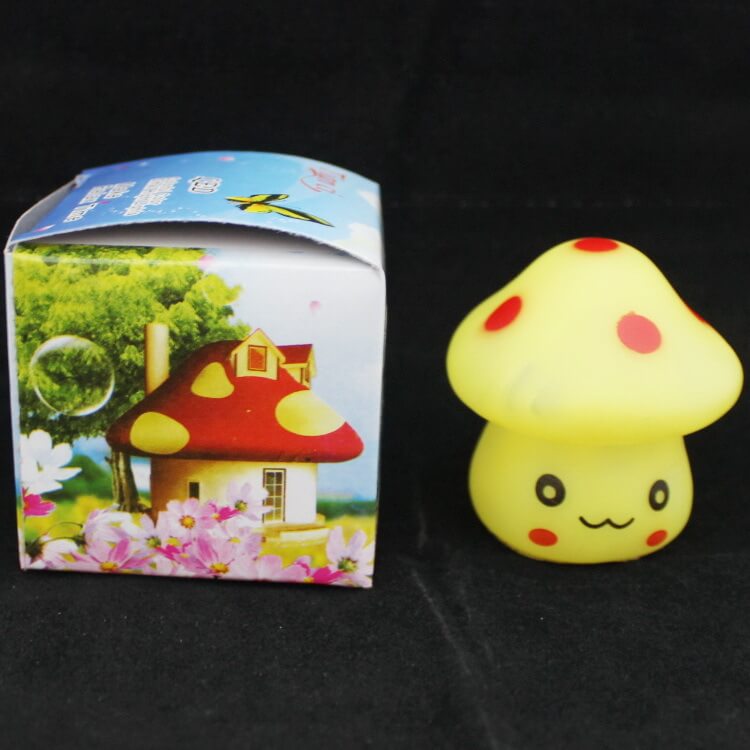 Creative Seven Color Emoji Mushroom LED Night Light Table Lamp
