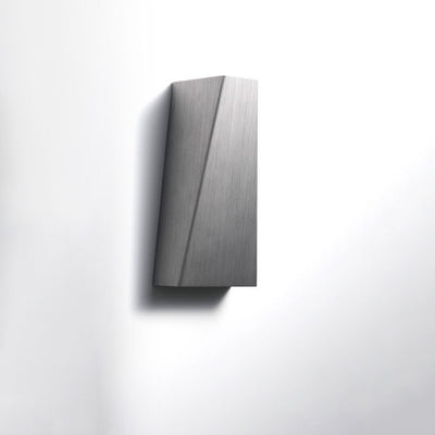 Modern Minimalist Brushed Aluminum Geometric Square LED Wall Sconce Lamp