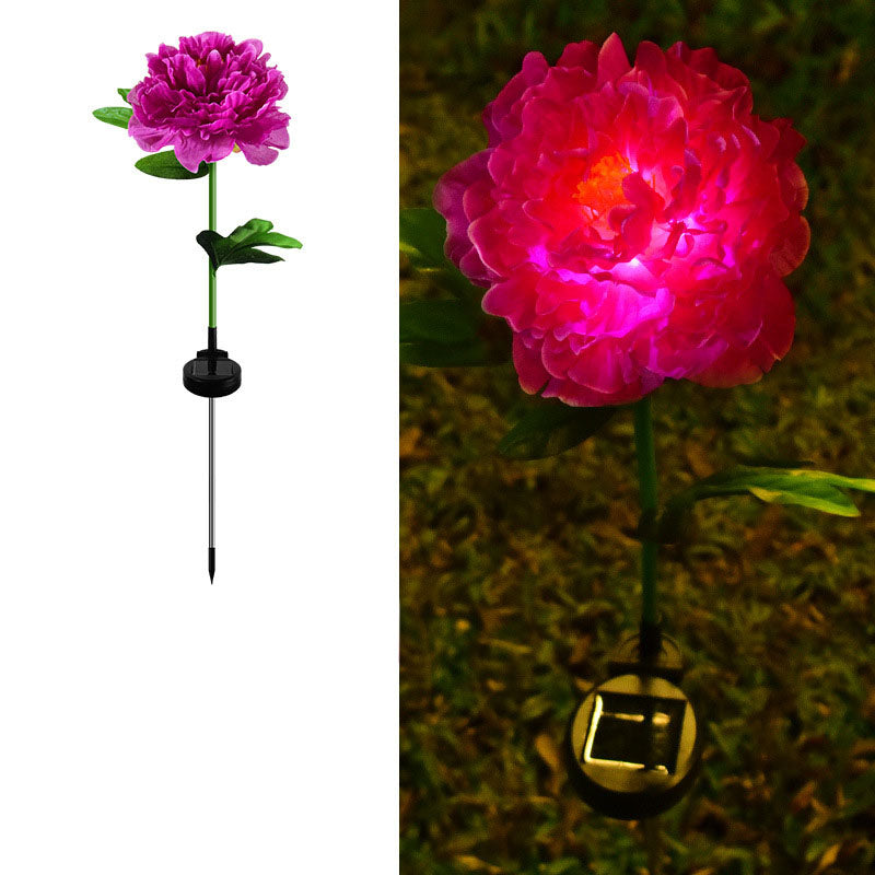 Modern Simulated Flowers Decorative Solar Outdoor Lawn LED Garden Ground Insert Landscape Light