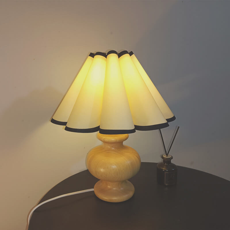 Lampe de Table 1 Lumière en Tissu en Forme de Demi-cercle Minimaliste Japonais 