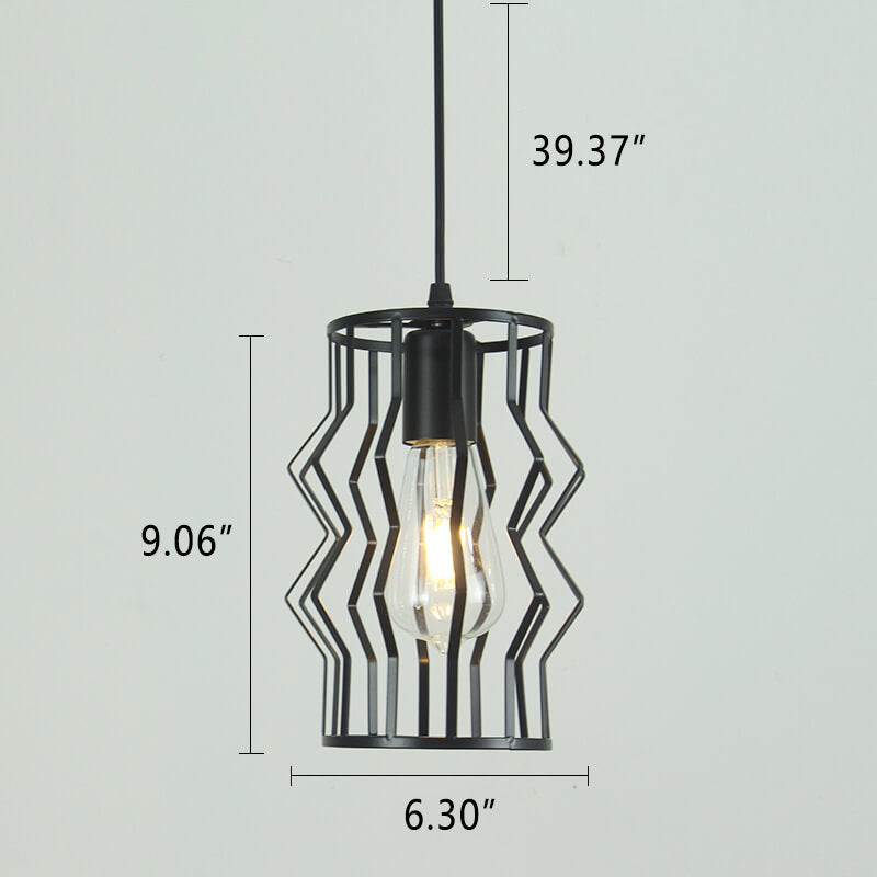 Retro Industrial Iron Creative Hollow Design 1-Light Pendant Light