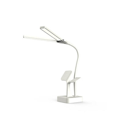 Modern Folding Dual Lamp Plug-In Station Table Lamp