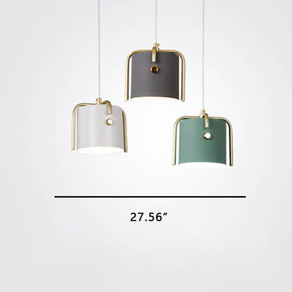 Nordische, minimalistische, einfarbige, schmiedeeiserne 1/3-Licht-Insel-Pendelleuchte