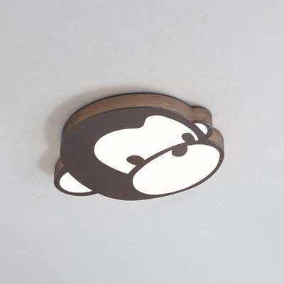 Childlike Cartoon Monkey Design LED Flush Mount Light