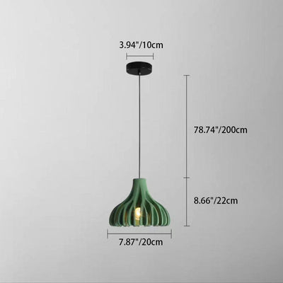 Contemporary Nordic Macaron Coral Resin Shade 1-Light Pendant Light For Dining Room