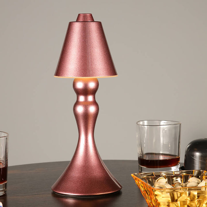 Lampe de table LED rechargeable en métal moderne 
