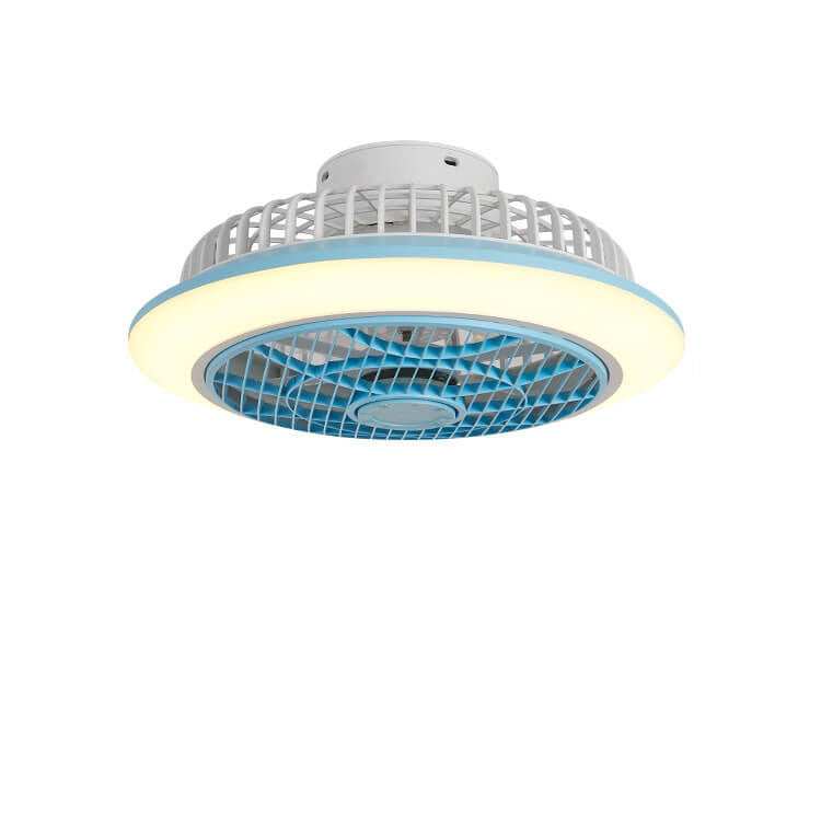 Modern Circle Ring LED Halbbündige Deckenventilatorleuchte 