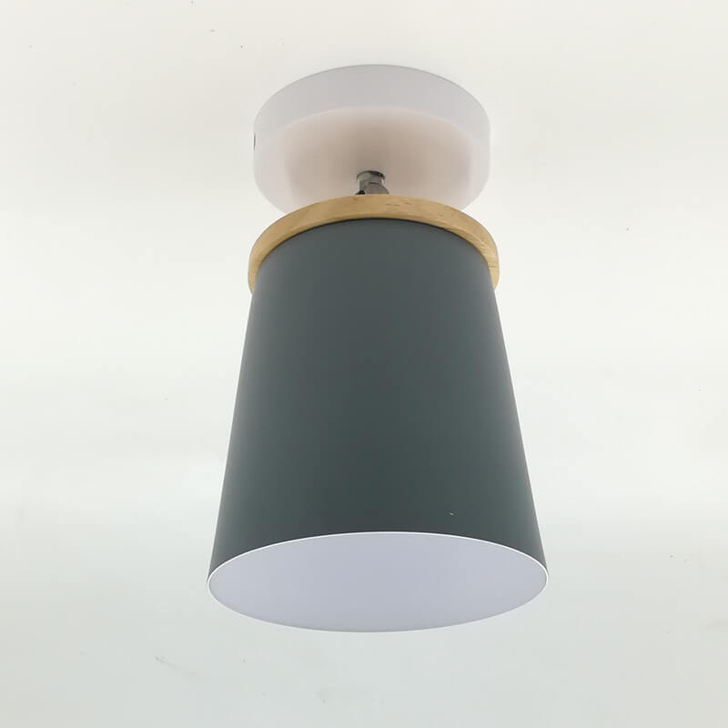 Nordic Macaron Column 1-Light Semi-Flush Mount Ceiling Light