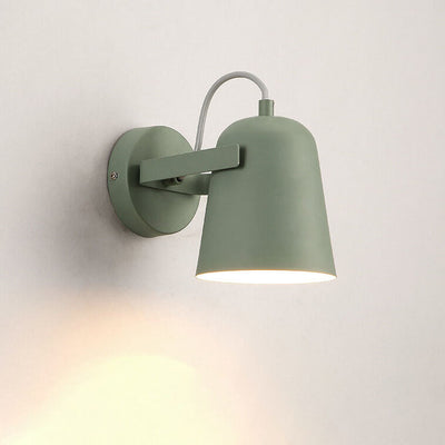 Nordic Macaron  Iron Cylinder Dome 1-Light Wall Sconce Lamp