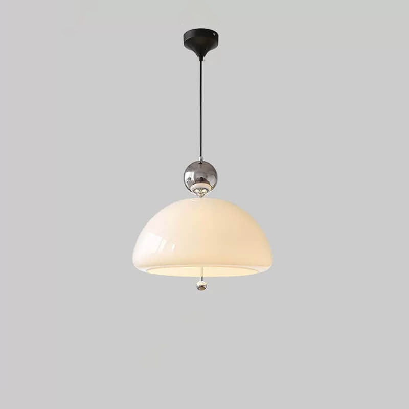 Moderne Einfachheit Floraler Glasschirm Kugel Dekor 3-Leuchten Pendelleuchte für Wohnzimmer 