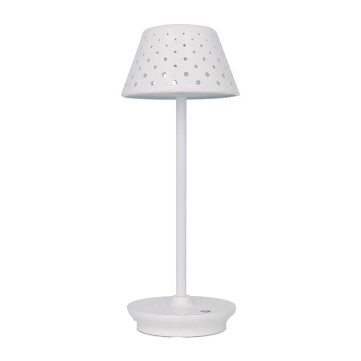 Modern Minimalist Perforated Wrought Iron USB Power-on LED Table Lamp