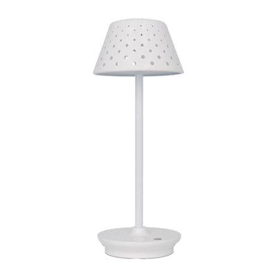 Lampe de table LED alimentée par USB en fer forgé perforé minimaliste moderne 