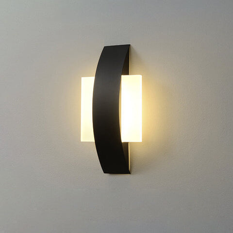 Moderner minimalistischer Acryl geometrischer Ring LED Wandleuchte 