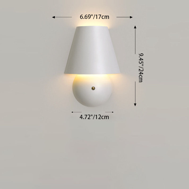 Applique murale LED en fer acrylique rond trapézoïdal crème moderne 