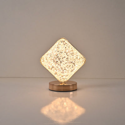 Lampe de table USB LED en acrylique créatif nordique avec géométrie étoile lune en métal 