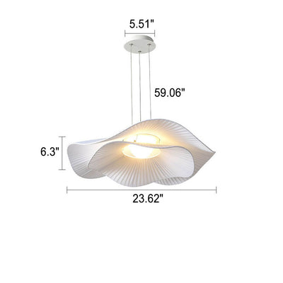 Modern Creative Cloth Lotus Leaf LED Semi-Flush Mount Light