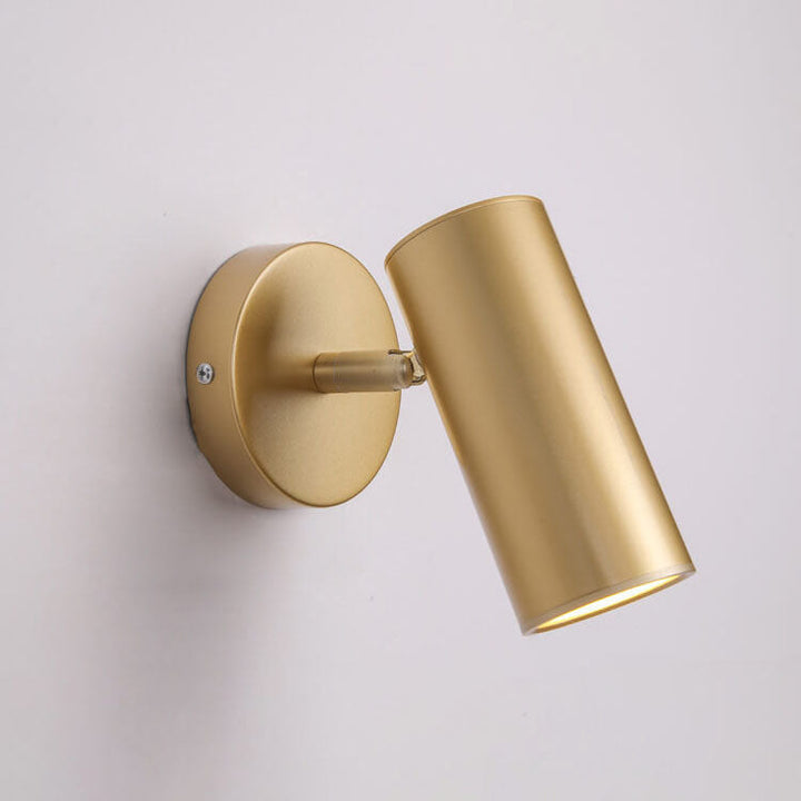 Modern Simplicity Plated Cylindrical Spotlight 1-Light Reading Wall Sconce Lamp