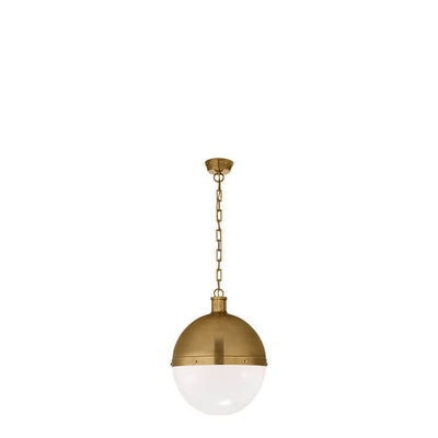 Nordic Minimalist Brass Glass Ball 1-Light Pendant Light