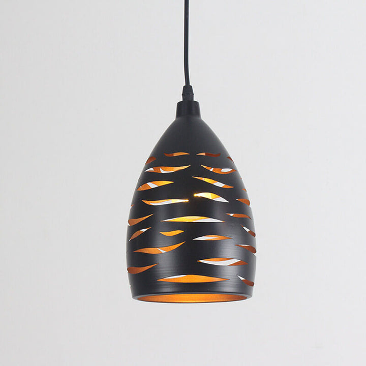 Retro Industrial Hollow Iron Bell 1-Light Pendelleuchte 